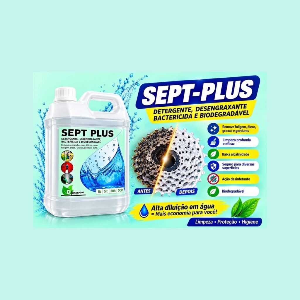 Desengraxante Detergente Biodegradável Sept Plus - 5 Litros