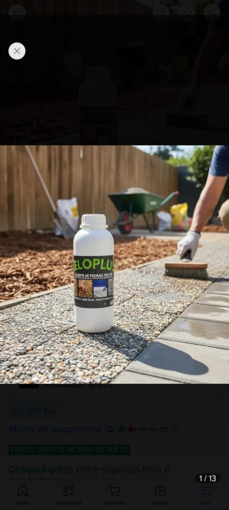Fixador de Pedras Soltas - Jardim - 1 Litro.